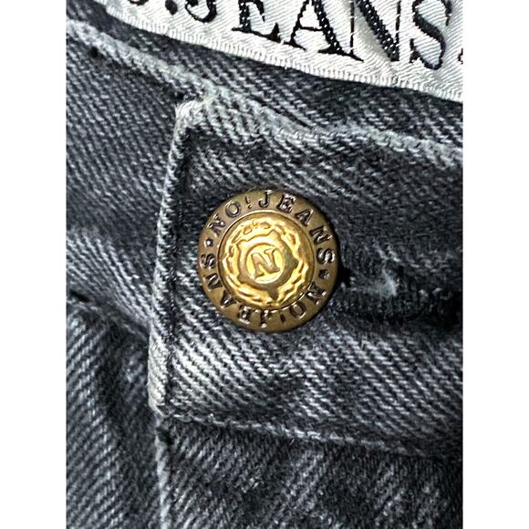 Absolutely No! Jeans Authentic Black High Waisted Tapered Vintage 26 Inch Waist - Picture 6 of 9